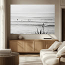 Surfer Silhouette Wall Art – Framed Calm Ocean Canvas by MyGreatCanvas | Canvas Wall Art Prints | Photo Prints & Wall Decor