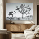 Joshua Tree Wall Art Canvas Print – Framed Black White