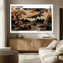 Modern Japanese Wall Art Canvas Print – Framed Abstract