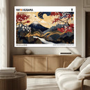 Modern Mount Fuji Wall Art Canvas Print – Framed Abstract