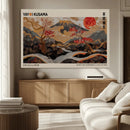 Modern Japanese Wall Art Canvas Print – Framed Abstract