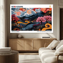 Modern Japanese Wall Art Canvas Print – Framed Abstract