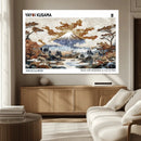 Modern Japanese Wall Art Canvas Print – Framed Abstract