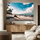 Tropical Beach Wall Art Canvas Print – Framed Ocean Waves