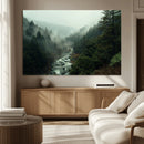 Misty Forest Wall Art Canvas Print – Framed Foggy River by MyGreatCanvas | Canvas Wall Art Prints | Photo Prints & Wall Decor