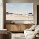 Minimalist Beach Wall Art Canvas Print – Framed Coastal