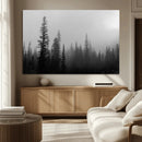 Misty Pines Wall Art Canvas Print – Framed Woodland