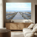 Beach Boardwalk Wall Art Canvas Print – Framed Coastal