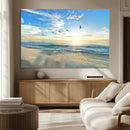 Minimalist Seaside Wall Art Canvas Print – Morning Glow