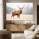 Vintage Wildlife Wall Art Canvas Print – Misty Landscape