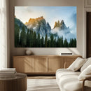 Wilderness Wall Art Canvas Print – Misty Forest Nature