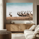 Elk Herd Wall Art Canvas Print – Framed Wildlife Photography