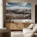 Mountain Landscape Wall Art Canvas Print – Framed Snowy