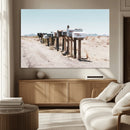 Desert Mailboxes Canvas Print – Framed Minimal Western