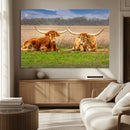 Texas Longhorn Pair Wall Art Canvas Print – Peaceful Rustic by MyGreatCanvas | Canvas Wall Art Prints | Photo Prints & Wall Decor