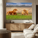 Texas Longhorn Pair Wall Art Canvas Print – Peaceful Rustic by MyGreatCanvas | Canvas Wall Art Prints | Photo Prints & Wall Decor