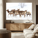 Snowy Elk Herd Wall Art Canvas Print – Majestic Winter by MyGreatCanvas | Canvas Wall Art Prints | Photo Prints & Wall Decor