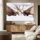 Dramatic Elk Antler Battle Wall Art Canvas Print – elk by MyGreatCanvas | Canvas Wall Art Prints | Photo Prints & Wall Decor