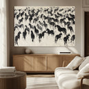 Wild Horse Stampede Wall Art Canvas Print – Monochrome by MyGreatCanvas | Canvas Wall Art Prints | Photo Prints & Wall Decor