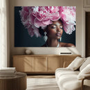Black Beauty Petal Crown Wall Art Canvas Print – Floral by MyGreatCanvas | Canvas Wall Art Prints | Photo Prints & Wall Decor