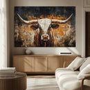 Abstract Longhorn Bull Wall Art Canvas Print – Vintage by MyGreatCanvas | Canvas Wall Art Prints | Photo Prints & Wall Decor