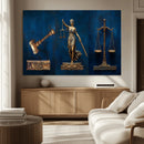 Lady Justice Wall Art Canvas Print – Elegant Gold Legal by MyGreatCanvas | Canvas Wall Art Prints | Photo Prints & Wall Decor