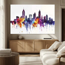 Atlanta Skyline Wall Art Canvas Print – Framed Colorful by MyGreatCanvas | Canvas Wall Art Prints | Photo Prints & Wall Decor