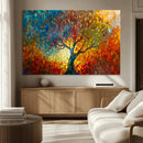 Yggdrasil Tree of Life Mosaic Stained Glass Wall Art, Tree