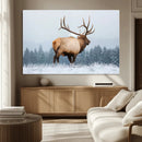 Majestic Elk Snowy Forest Wall Art Canvas Print – Winter by MyGreatCanvas | Canvas Wall Art Prints | Photo Prints & Wall Decor