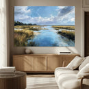Marshland Wall Art Canvas Print – Serene Water Reflection by MyGreatCanvas | Canvas Wall Art Prints | Photo Prints & Wall Decor
