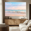 Serene Ocean Waves Wall Art Canvas Print – Pastel Sky Soft by MyGreatCanvas | Canvas Wall Art Prints | Photo Prints & Wall Decor