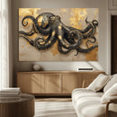 Octopus Black Gold Wall Art Marine Life Ocean Creature by MyGreatCanvas | Canvas Wall Art Prints | Photo Prints & Wall Decor