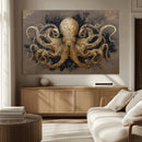 Octopus Wall Art Canvas Print – Black Gold Detailed by MyGreatCanvas | Canvas Wall Art Prints | Photo Prints & Wall Decor