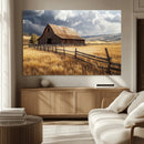 Golden Wheat Field Barn Canvas Print, Rustic Farm Landscape by MyGreatCanvas | Canvas Wall Art Prints | Photo Prints & Wall Decor