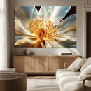 Golden Abstract Flower Canvas Wall Art, Modern Botanical by MyGreatCanvas | Canvas Wall Art Prints | Photo Prints & Wall Decor