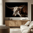 Texas Longhorn Bull Canvas Wall Art, Rustic Western by MyGreatCanvas | Canvas Wall Art Prints | Photo Prints & Wall Decor