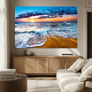 Ocean Waves Wall Art Canvas Print Ocean Waves Beach Sunset by MyGreatCanvas | Canvas Wall Art Prints | Photo Prints & Wall Decor