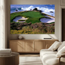 Ocean Cliff Golf Green Canvas Print – Framed Majestic by MyGreatCanvas | Canvas Wall Art Prints | Photo Prints & Wall Decor