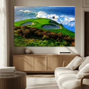 Coastal Golf Course Wall Art Canvas Print – Vibrant Green by MyGreatCanvas | Canvas Wall Art Prints | Photo Prints & Wall Decor