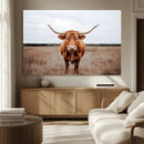 Longhorn Bull Wall Art Canvas Print – Framed Rustic by MyGreatCanvas | Canvas Wall Art Prints | Photo Prints & Wall Decor