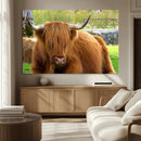 Highland Cow Wall Art Canvas Print, Long Hair Rustic Farm by MyGreatCanvas | Canvas Wall Art Prints | Photo Prints & Wall Decor