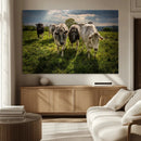 Grazing Cattle Herd Wall Art, Green Pasture Livestock Canvas by MyGreatCanvas | Canvas Wall Art Prints | Photo Prints & Wall Decor