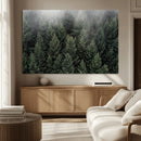 Dense Evergreen Forest Misty Morning Fog Pine Trees Woodland by MyGreatCanvas | Canvas Wall Art Prints | Photo Prints & Wall Decor