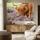 Highland Cow Wall Art Canvas Print, Rustic Brown Cow Grazing by MyGreatCanvas | Canvas Wall Art Prints | Photo Prints & Wall Decor