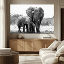 Elephant Family Africa Wall Art Canvas Print by MyGreatCanvas | Canvas Wall Art Prints | Photo Prints & Wall Decor