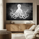 Black White Octopus Wall Art Canvas Print by MyGreatCanvas | Canvas Wall Art Prints | Photo Prints & Wall Decor