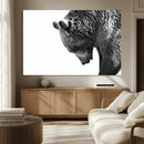 Black and White Grizzly 399 Bear Canvas Print Wall Art | by MyGreatCanvas | Canvas Wall Art Prints | Photo Prints & Wall Decor