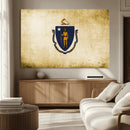 Massachusetts Flag Wall Art Canvas Print