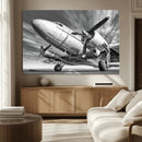 Vintage Airplane on Runway Canvas Print by MyGreatCanvas | Canvas Wall Art Prints | Photo Prints & Wall Decor