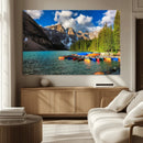 Moraine Lake 3-Panel Wall Art, Majestic Mountain and Lake by MyGreatCanvas | Canvas Wall Art Prints | Photo Prints & Wall Decor
